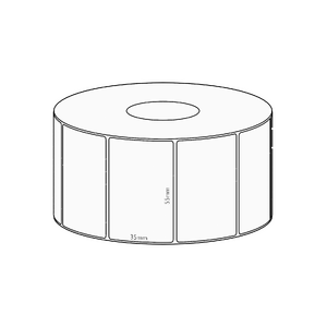 55x35mm Direct Thermal Permanent Label, 1300 per roll, 38mm core