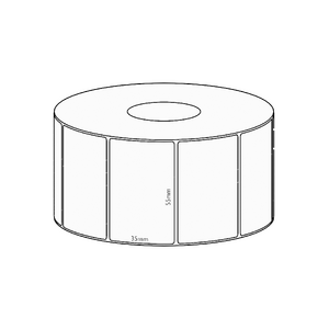 55x35mm Transfer Permanent Label, 3950 per roll, 76mm core