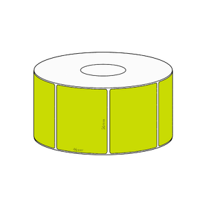 56x46mm Green Direct Thermal Permanent Label, 1000 per roll, 38mm core