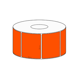 56x46mm Orange Direct Thermal Permanent Label, 1000 per roll, 38mm core