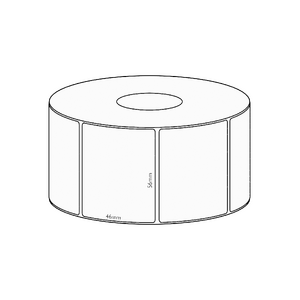 56x46mm Transfer Permanent Label, 3050 per roll, 76mm core