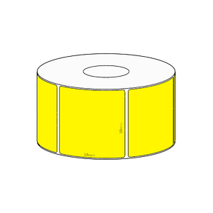 58x58mm Yellow Direct Thermal Permanent Label, 800 per roll, 38mm core