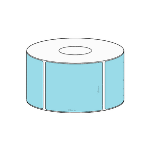 58x71mm Blue Direct Thermal Permanent Label, 700 per roll, 38mm core