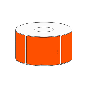 58x71mm Orange Direct Thermal Permanent Label, 700 per roll, 38mm core