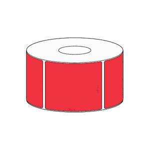 58x71mm Red Direct Thermal Permanent Label, 700 per roll, 38mm core