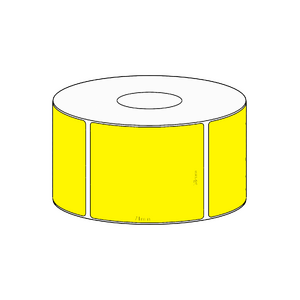 58x71mm Yellow Direct Thermal Permanent Label, 700 per roll, 38mm core