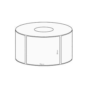 58x71mm Direct Thermal Permanent Label, 700 per roll, 38mm core