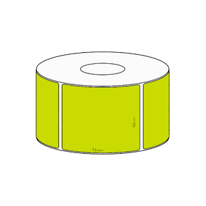 58x71mm Green Direct Thermal Permanent Label, 2050 per roll, 76mm core