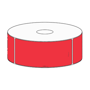 60x148mm Red Direct Thermal Permanent Label, 350 per roll, 38mm core