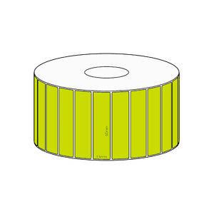 60x15mm Green Direct Thermal Permanent Label, 2800 per roll, 38mm core