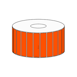 60x15mm Orange Direct Thermal Permanent Label, 2800 per roll, 38mm core