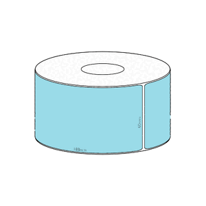 60x188mm Blue Direct Thermal Permanent Label, 800 per roll, 76mm core