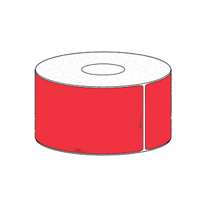 60x188mm Red Direct Thermal Permanent Label, 800 per roll, 76mm core