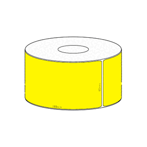 60x188mm Yellow Direct Thermal Permanent Label, 800 per roll, 76mm core