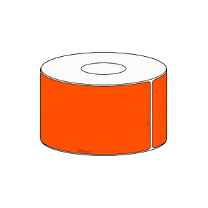 60x200mm Orange Direct Thermal Permanent Label, 250 per roll, 38mm core