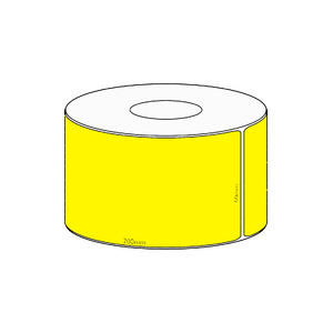 60x200mm Yellow Direct Thermal Permanent Label, 250 per roll, 38mm core