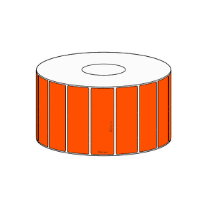 60x20mm Orange Direct Thermal Permanent Label, 2150 per roll, 38mm core