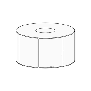 60x50mm Direct Thermal Permanent Label, 950 per roll, 38mm core