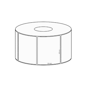 60x50mm Transfer Permanent Label, 2850 per roll, 76mm core