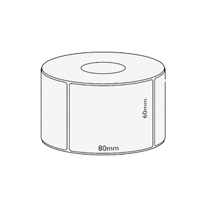 60x80mm Direct Thermal Permanent Label, 800 per roll, 38mm core