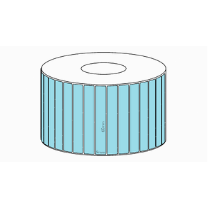 60x9mm Blue Direct Thermal Permanent Label, 4150 per roll, 38mm core