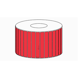 60x9mm Red Direct Thermal Permanent Label, 4150 per roll, 38mm core