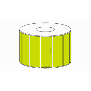 65x22.5mm Green Direct Thermal Permanent Label, 1950 per roll, 38mm core