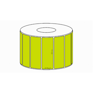 65x22.5mm Green Direct Thermal Permanent Label, 5900 per roll, 76mm core