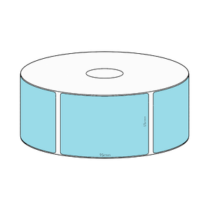 65x95mm Blue Direct Thermal Permanent Label, 500 per roll, 38mm core
