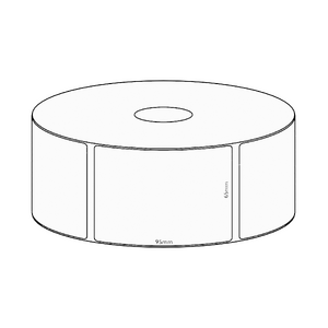 65x95mm Transfer Permanent Label, 1550 per roll, 76mm core