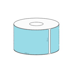 70x145mm Blue Direct Thermal Permanent Label, 350 per roll, 38mm core