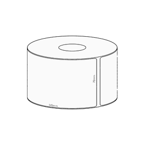 70x145mm Direct Thermal Permanent Label, 350 per roll, 38mm core