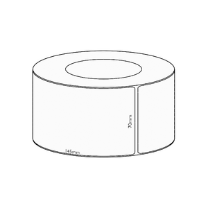 70x145mm Direct Thermal Permanent Label, 1000 per roll, 76mm core