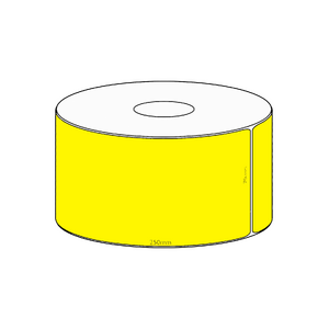 70x250mm Yellow Direct Thermal Permanent Label, 200 per roll, 38mm core