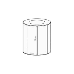 70x25mm Transfer Permanent Label, 5350 per roll, 76mm core