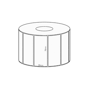 70x30mm Transfer Permanent Label, 4550 per roll, 76mm core