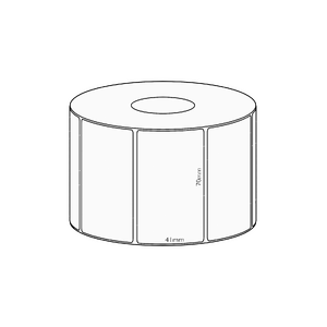 70x41mm Transfer Permanent Label, 1150 per roll, 38mm core