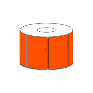 70x48mm Orange Direct Thermal Permanent Label, 1000 per roll, 38mm core