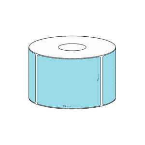 70x99mm Blue Direct Thermal Permanent Label, 500 per roll, 38mm core