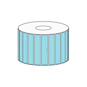 75x15mm Blue Direct Thermal Permanent Label, 2800 per roll, 38mm core