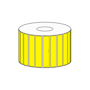 75x15mm Yellow Direct Thermal Permanent Label, 2800 per roll, 38mm core