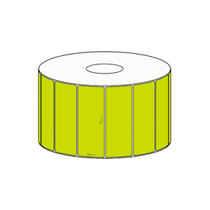 75x28mm Green Direct Thermal Permanent Label, 1600 per roll, 38mm core