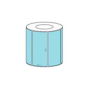 78x35mm Blue Direct Thermal Permanent Label, 1300 per roll, 38mm core