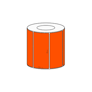 78x35mm Orange Direct Thermal Permanent Label, 1300 per roll, 38mm core