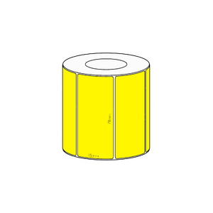 78x35mm Yellow Direct Thermal Permanent Label, 1300 per roll, 38mm core