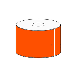 80x149mm Orange Direct Thermal Permanent Label, 350 per roll, 38mm core