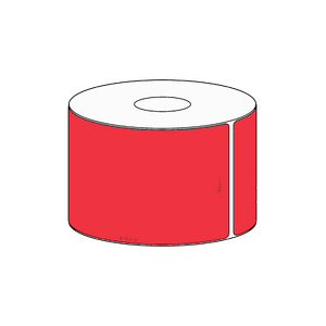 80x149mm Red Direct Thermal Permanent Label, 350 per roll, 38mm core