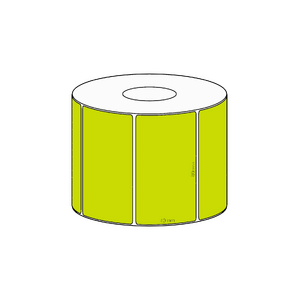 80x45mm Green Direct Thermal Permanent Label, 1050 per roll, 38mm core