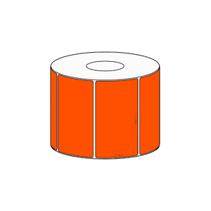 80x45mm Orange Direct Thermal Permanent Label, 1050 per roll, 38mm core