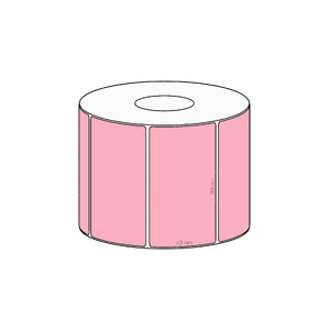 80x45mm Pink Direct Thermal Permanent Label, 1050 per roll, 38mm core